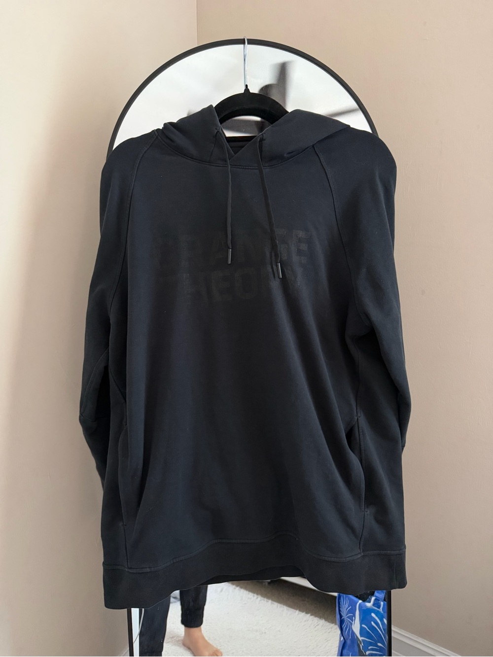 Lululemon Orange Theory Black Hooded Sweatshirt